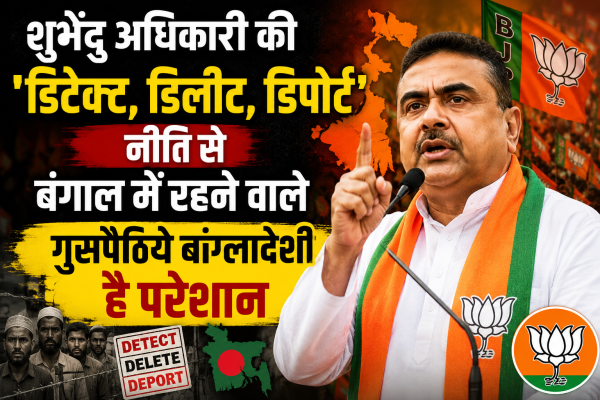 शुभेंदु अधिकारी की ‘डिटेक्ट, डिलीट, डिपोर्ट’ नीति से बंगाल में मचा हड़कंप: बंगाल बॉर्डर पर अवैध घुसपैठ बांग्लादेशियों की जमी भारी भीड़